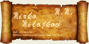 Mirko Milojkov vizit kartica